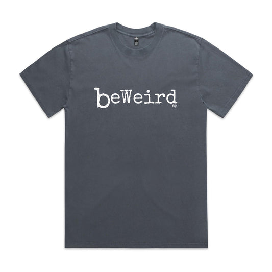 beWeird (White) - Heavy Faded Tee
